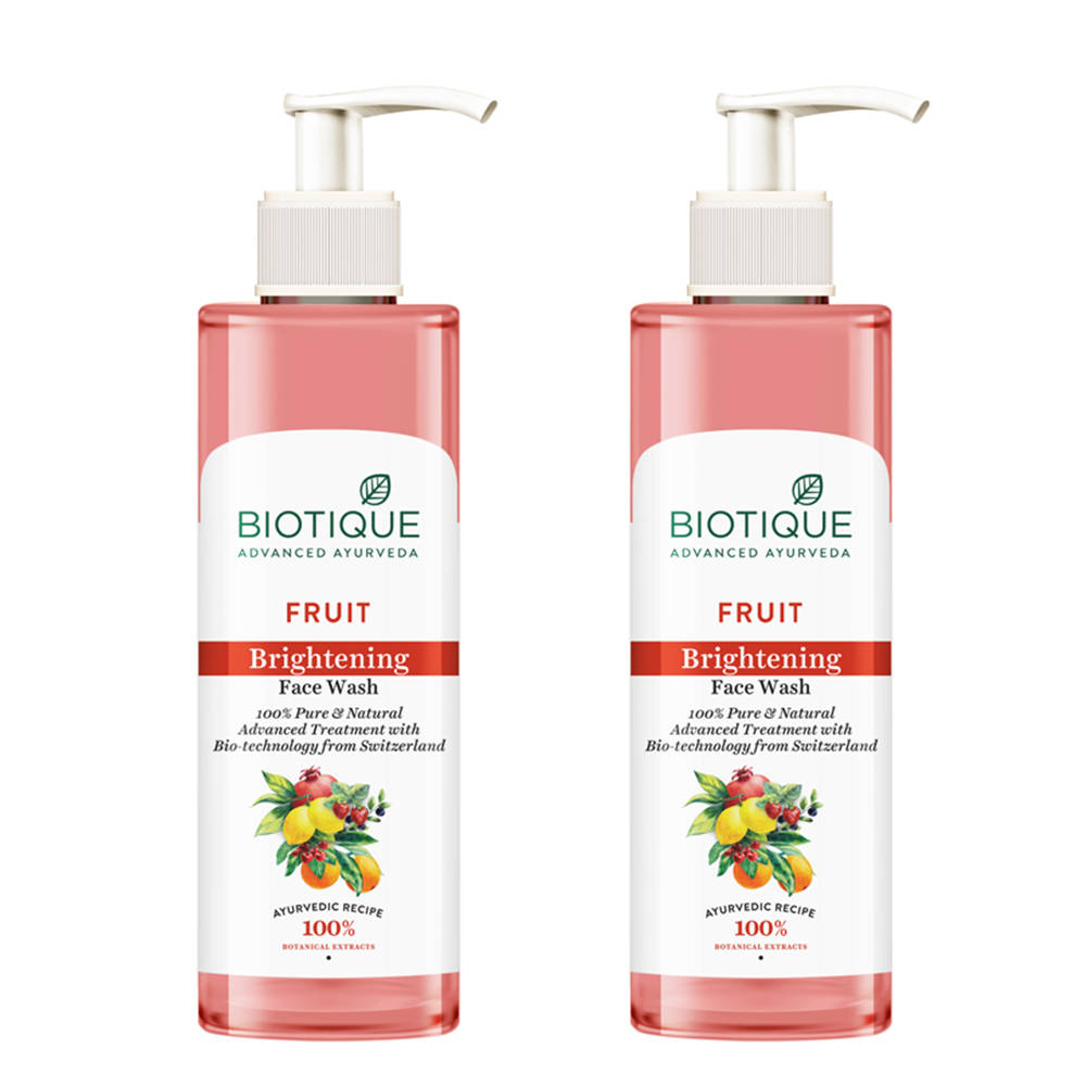 Biotique 100% Pure & Natural Fruit Brightening Face Wash (Pack Of 2)