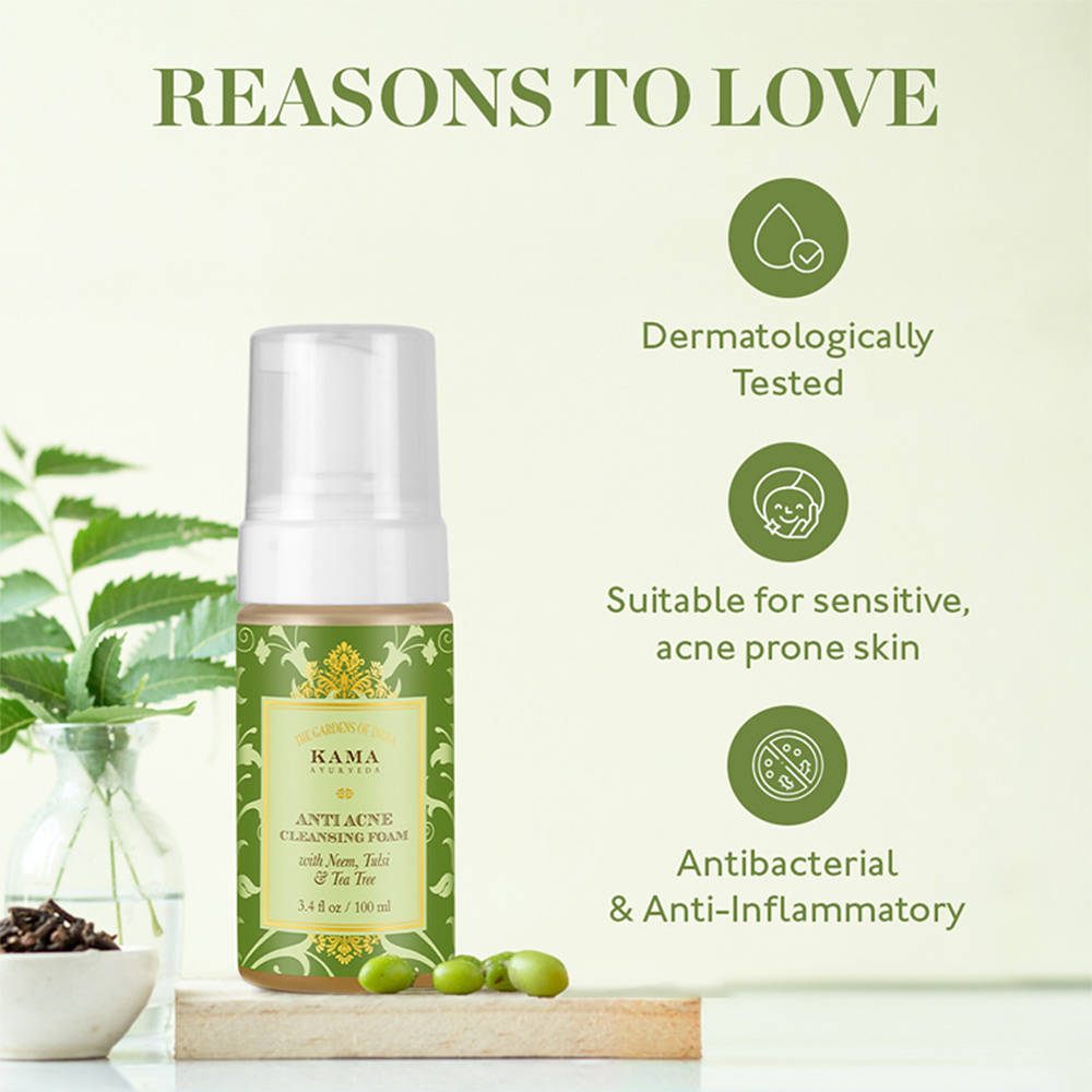 Kama Ayurveda Anti Acne Cleansing Foam - 100ml