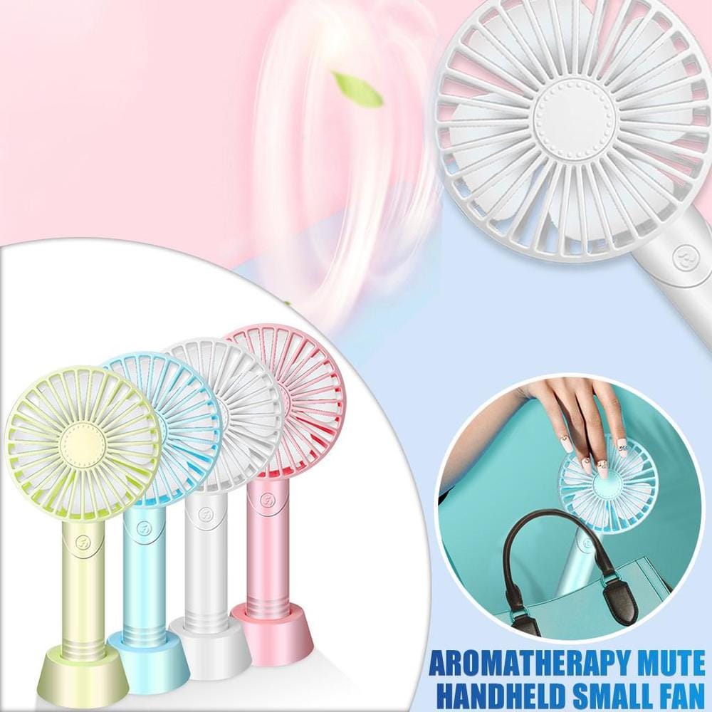 Handheld Aromatherapy Fan Portable Fan USB Desktop Fan - Pink