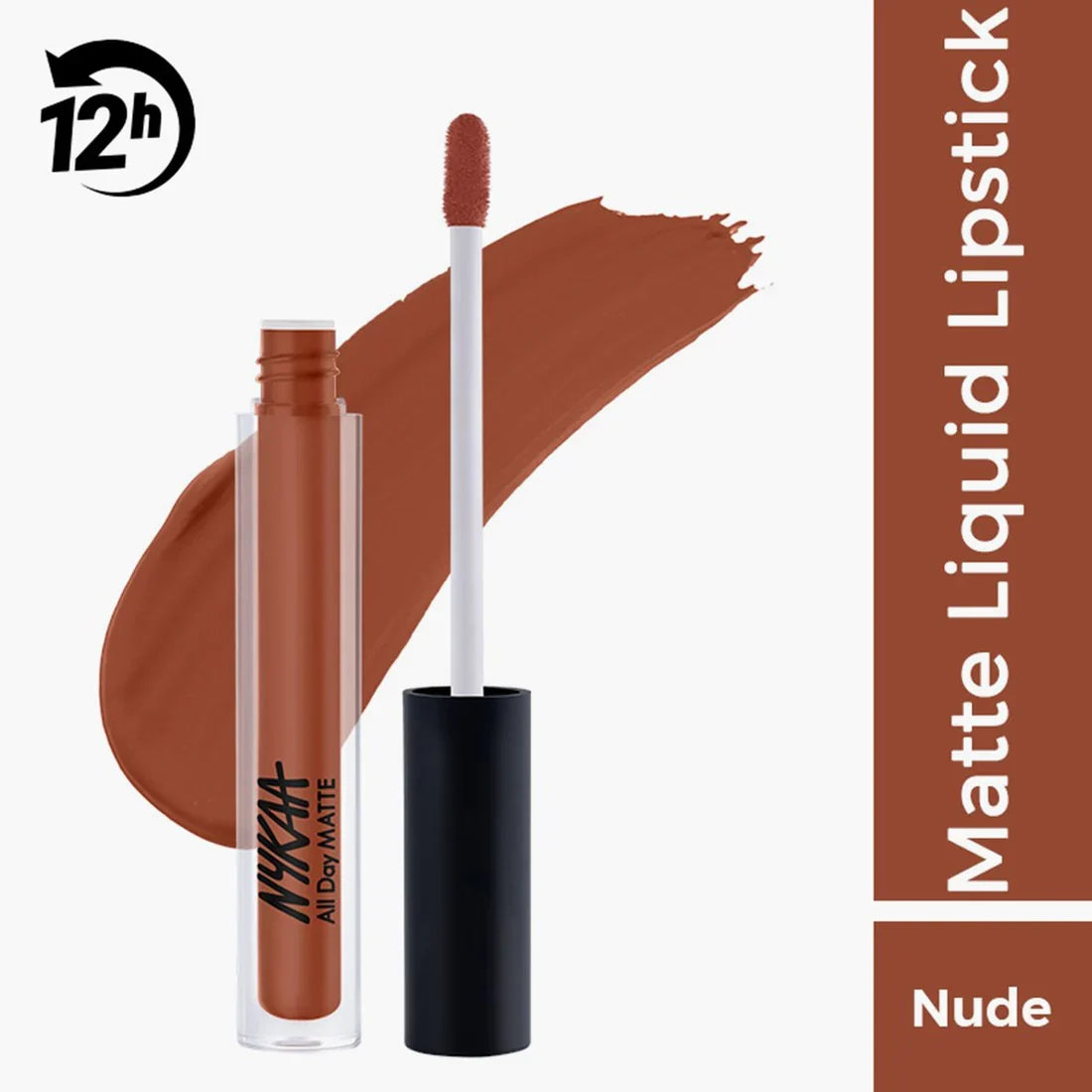 Nykaa All Day Matte Waterproof, Transfer Proof, 12H Liquid Lipstick 2.1ml Home Girl
