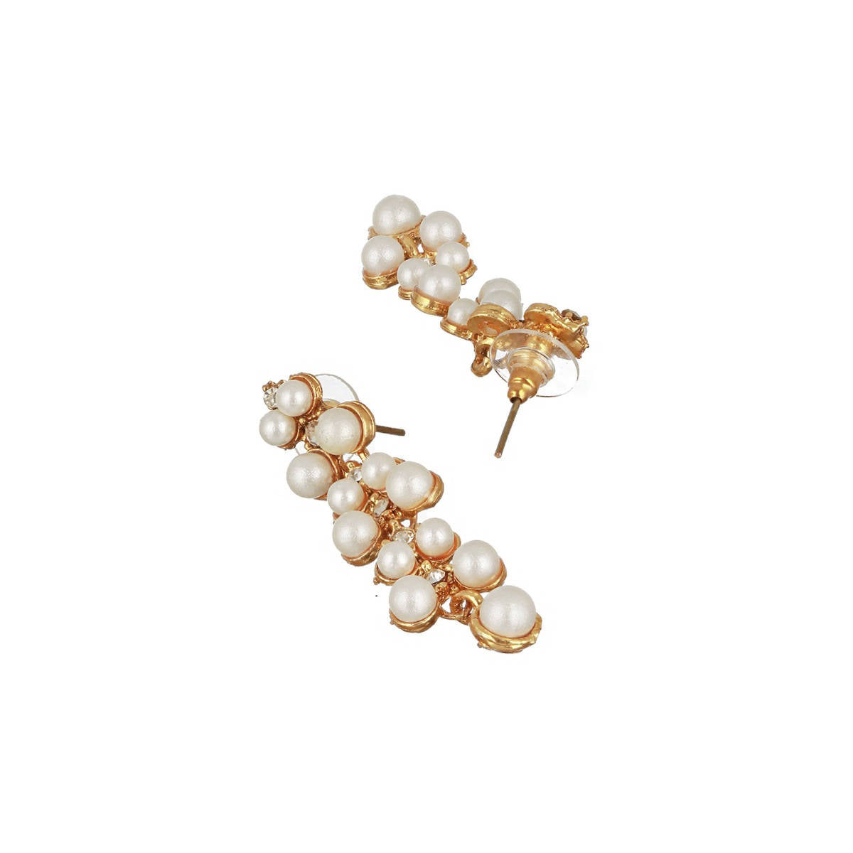 Aatmana Gold-Toned and White Contemporary Pearls Studded Jewellery Set