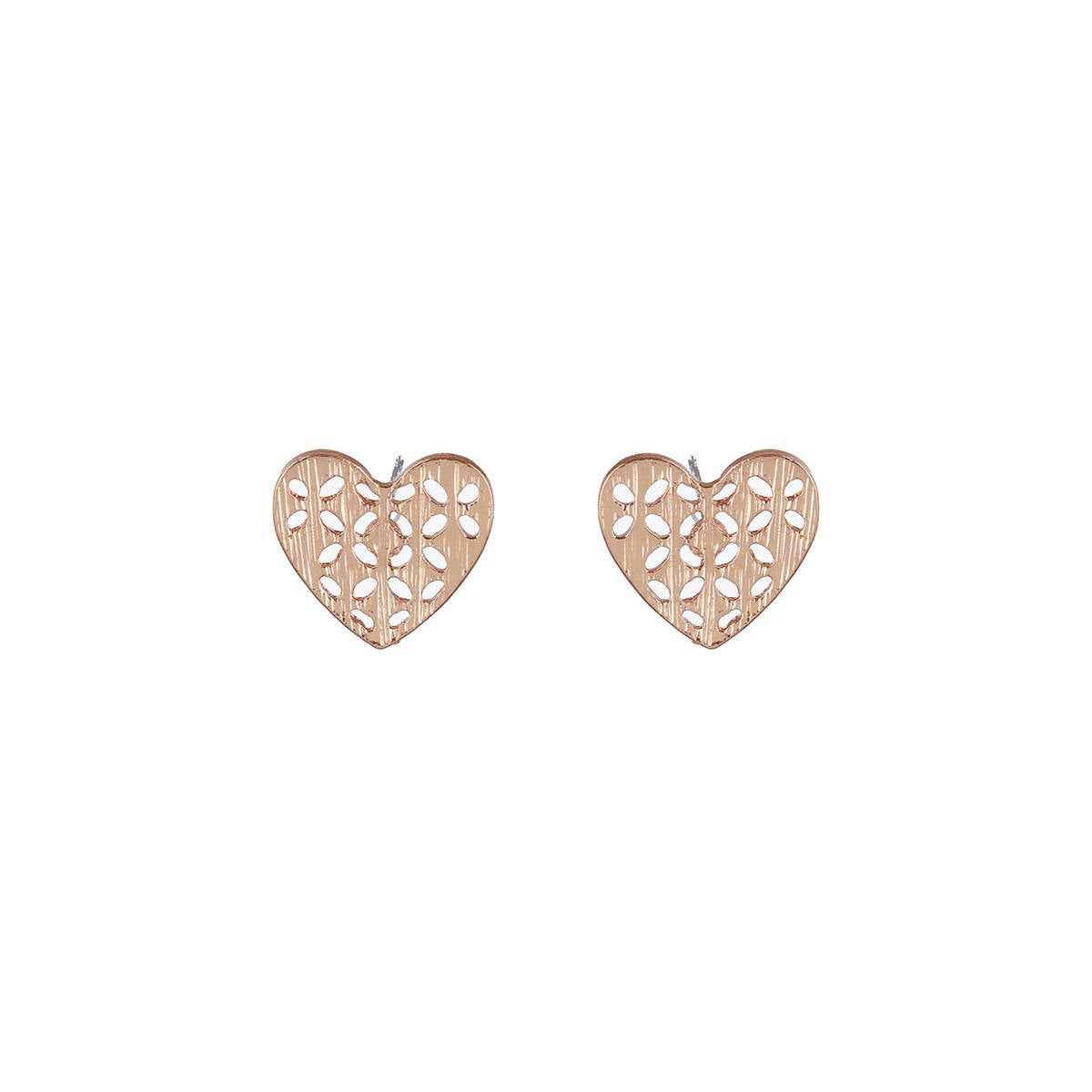 Aatmana Set of 3 Gold-Plated Heart Shaped Stud Earrings