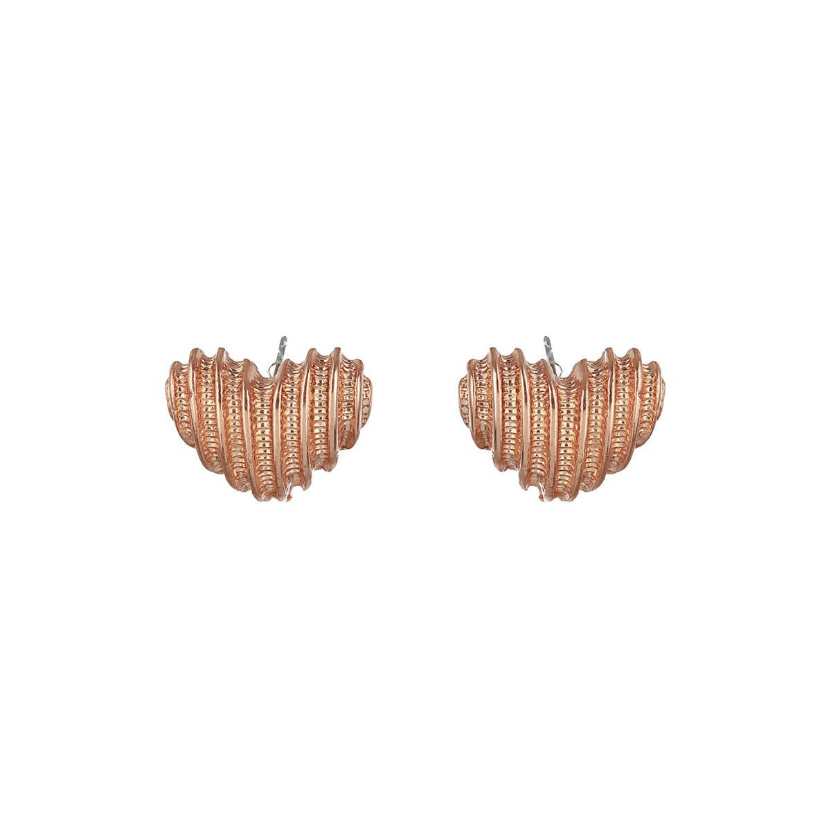 Aatmana Set of 3 Gold-Plated Heart Shaped Stud Earrings