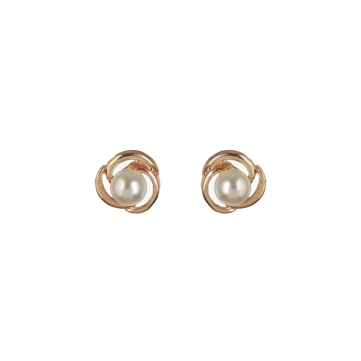 Aatmana Set of 2 Gold Plated and Pearl Floral Stud Earrings