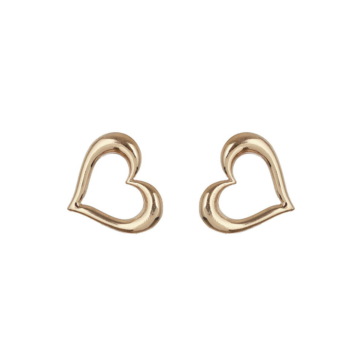 Aatmana Gold Plated Heart Shaped Stud Earrings