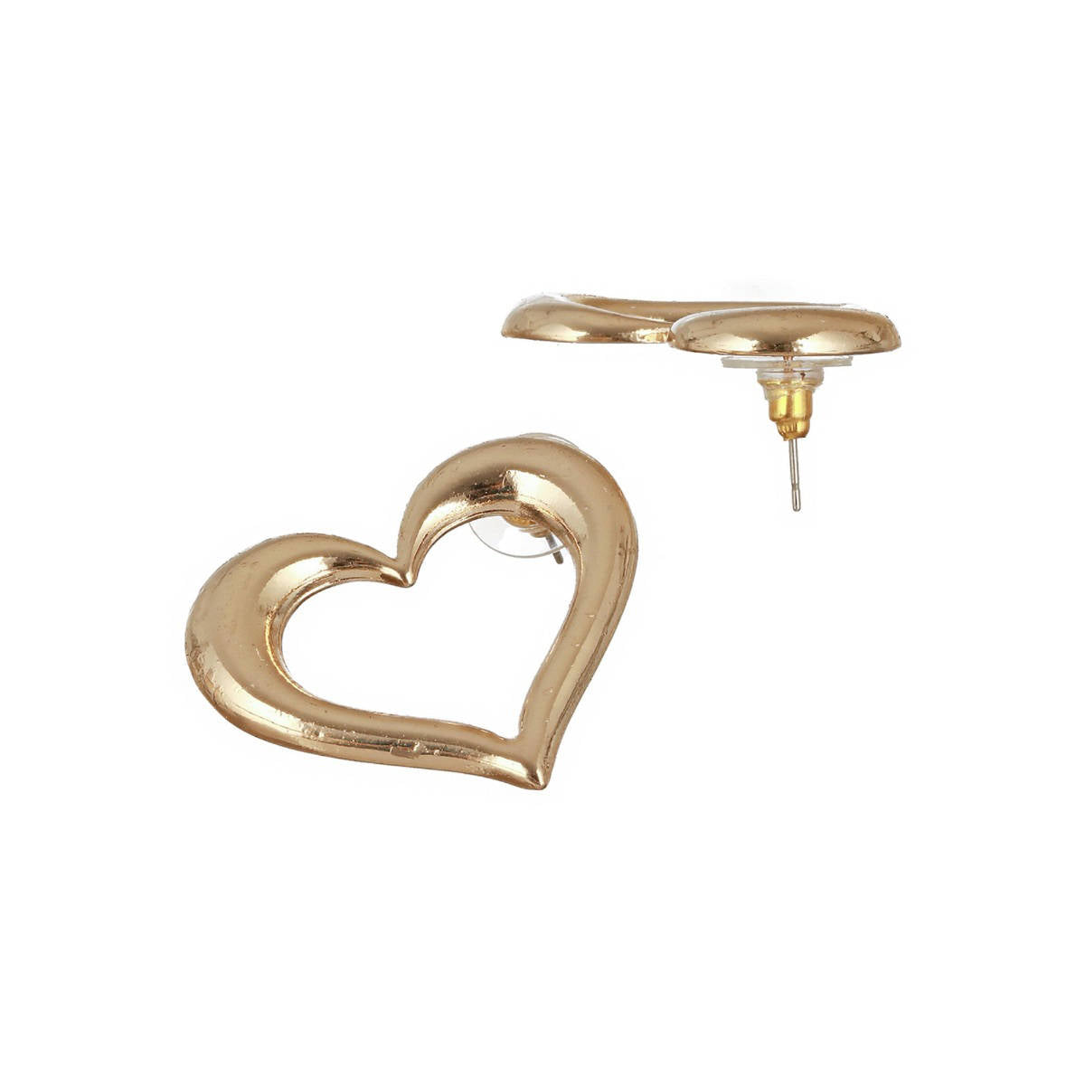 Aatmana Gold Plated Heart Shaped Stud Earrings