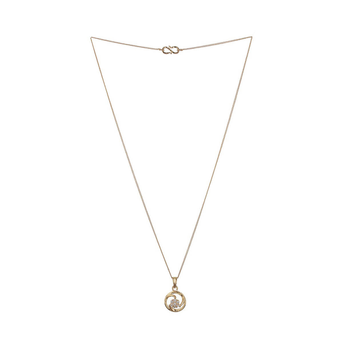 Aatmana Set of 2 Rose gold Plated and Floral Gold Plated Necklace