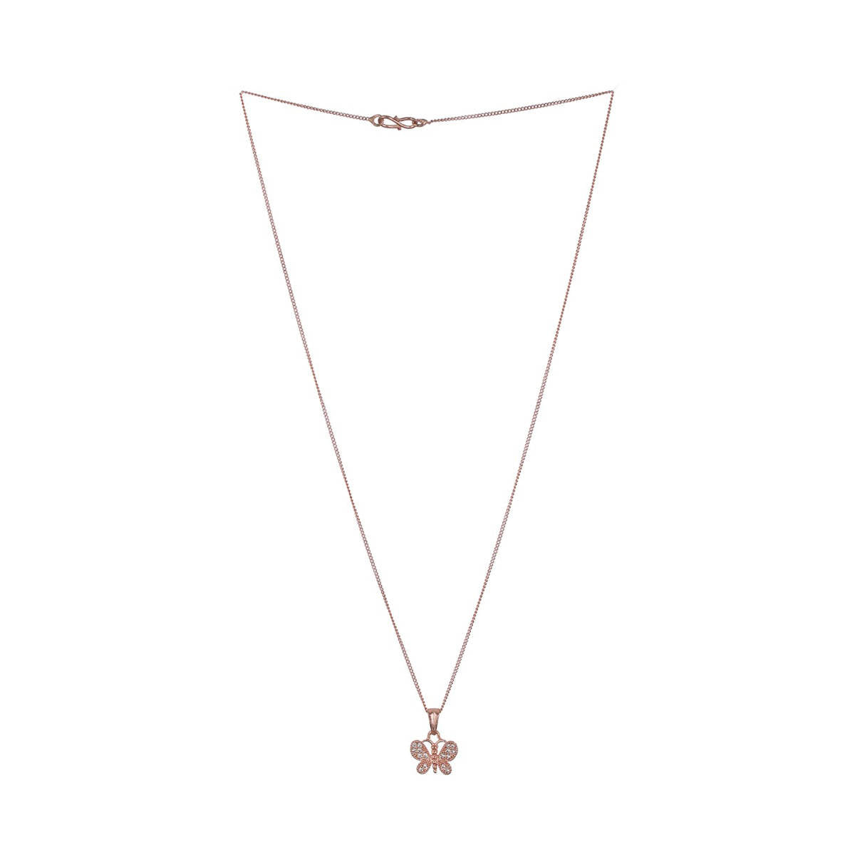Aatmana Set of 2 Rose gold Plated and Floral Gold Plated Necklace