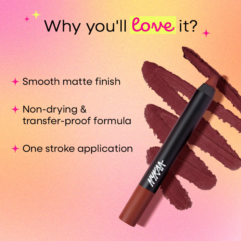 Nykaa Matte-ilicious Lip Crayon