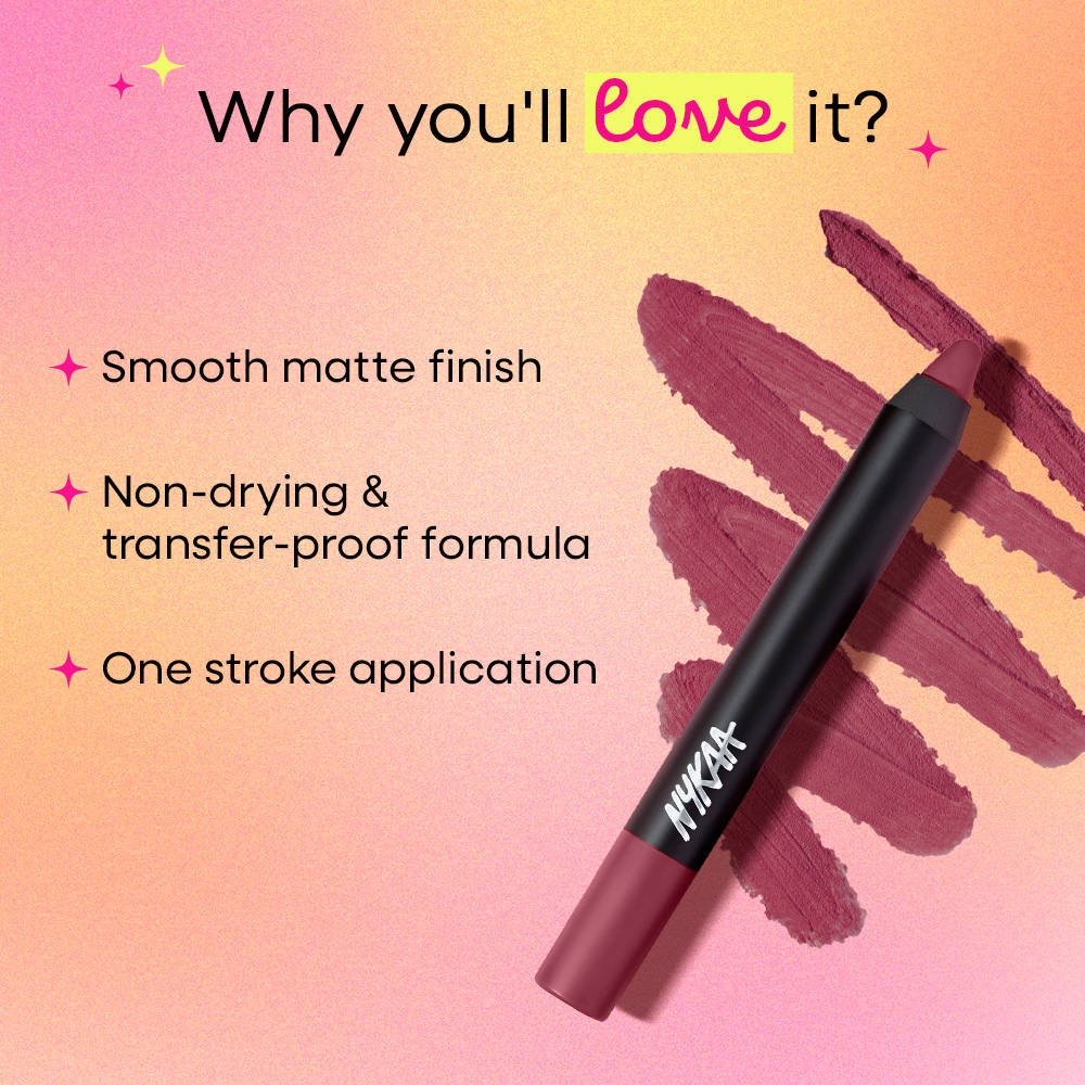 Nykaa Matte-ilicious Lip Crayon