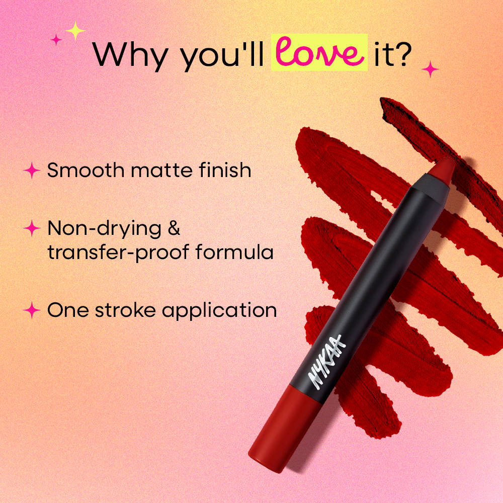 Nykaa Matte-ilicious Lip Crayon