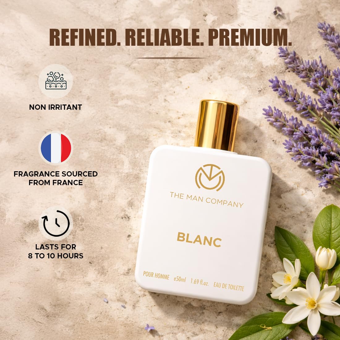 The Man Company Blanc Edt Perfume - Musk, Citrusy & Aromatic Scent For Man | Premium Long-Lasting Fragrance Spray | Gift For Man, Gift For Him - 50Ml | Perfume