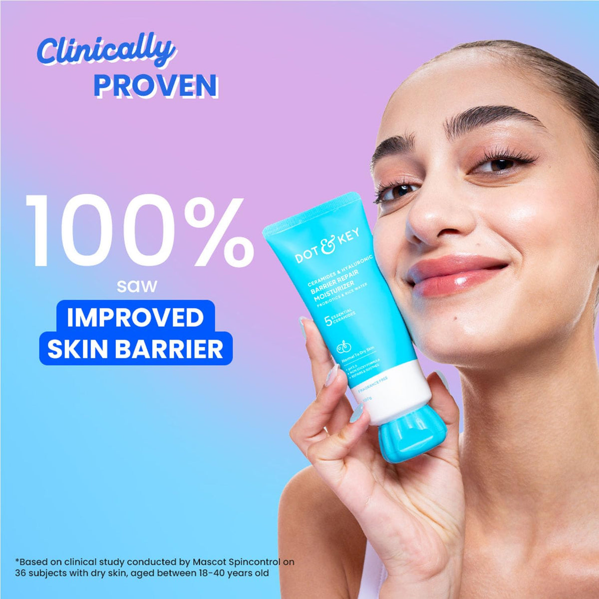 Dot & Key Skincare Ceramides & Hyaluronic Barrier Repair Moisturizer 100gm |Dot & Key Blueberry Hydrate Barrier Repair Sunscreen SPF 50+ PA++++ 50g