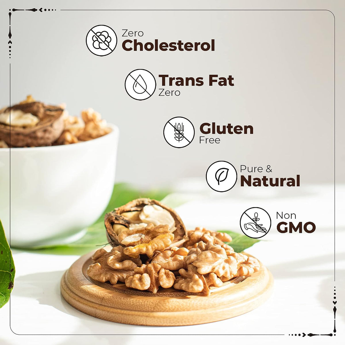 Happilo 100% Natural Premium Californian Almonds,Dried,200g & Natural Premium Californian Inshell Dried Walnuts, 200g