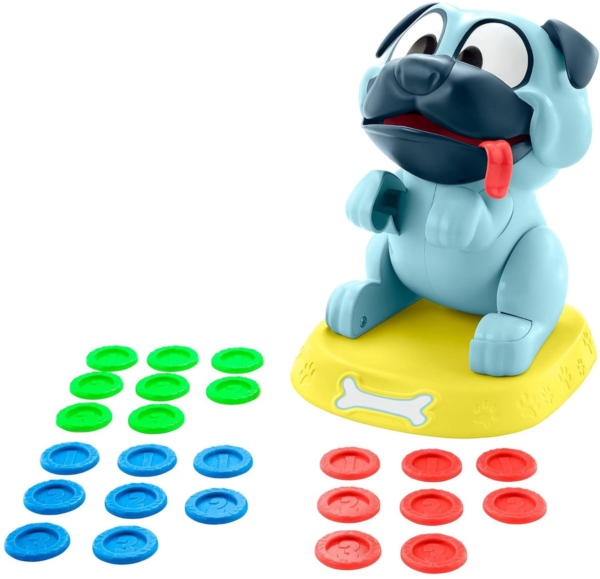 Mattel Games GRF94 Puglicious Game for Children, Stacking Game with Dog Treats for the Hungry Dog, Gift for Children from 5 Years