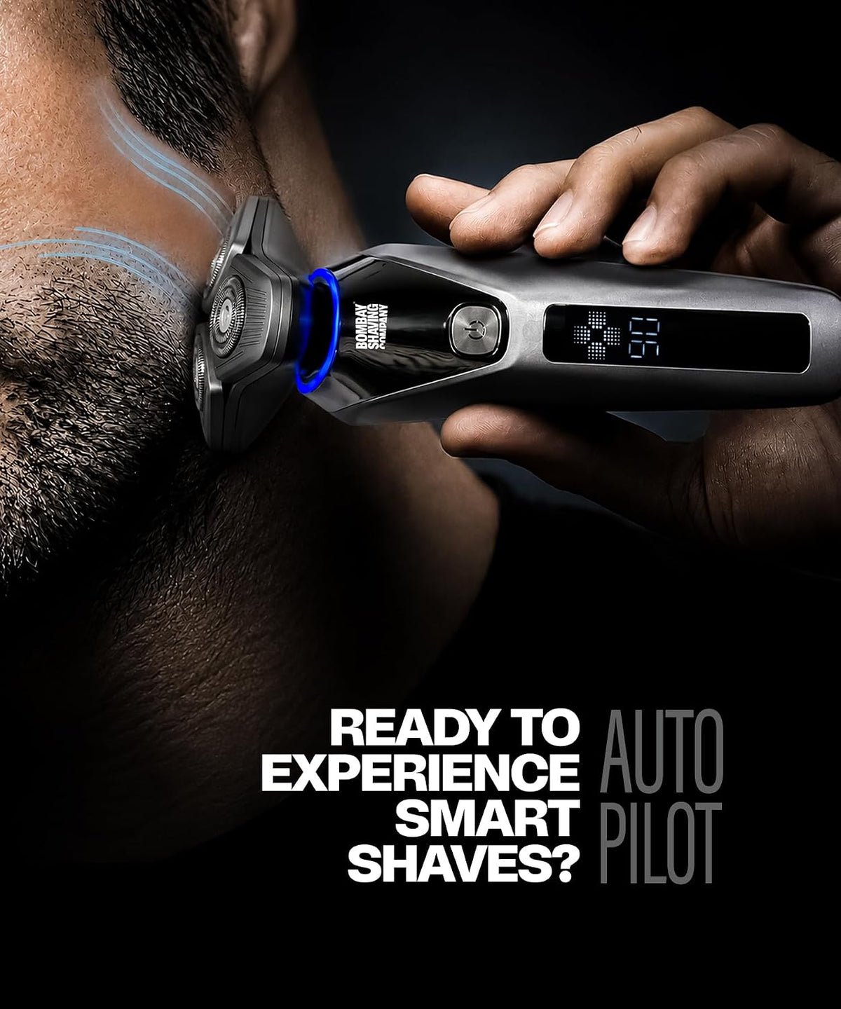 Bombay Shaving Company Autopilot Electric Shaver For Men | Intelligent Shaving | PowerSense Technology | Low Noise Motor | Auto-adjusts Speed | Type-C Flash Cha