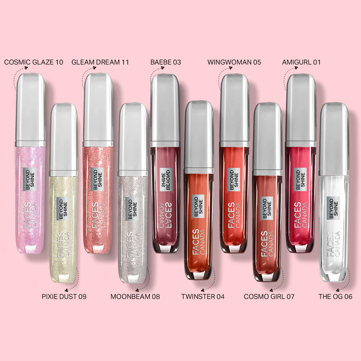 FACESCANADA Beyond Shine Lip Gloss - Baebe 03, 3.8Ml | Lightweight Non-Sticky Luxurious Texture For Glossy Lips | Instant Shine | Fuller, Supple & Plump Lips |