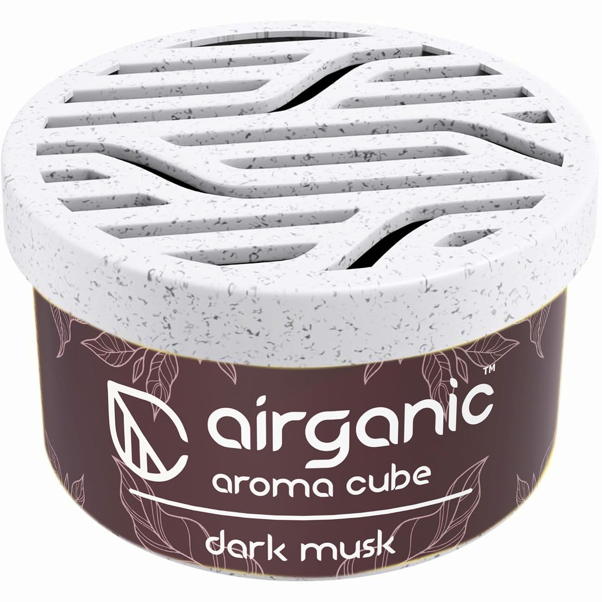 Airganic Aroma Cube - Dark Musk fiber Air Freshener |Organic Leakproof Car Perfume- 40g -Refreshing fragrance for Home, Office and Car Interior -Freshen’up your