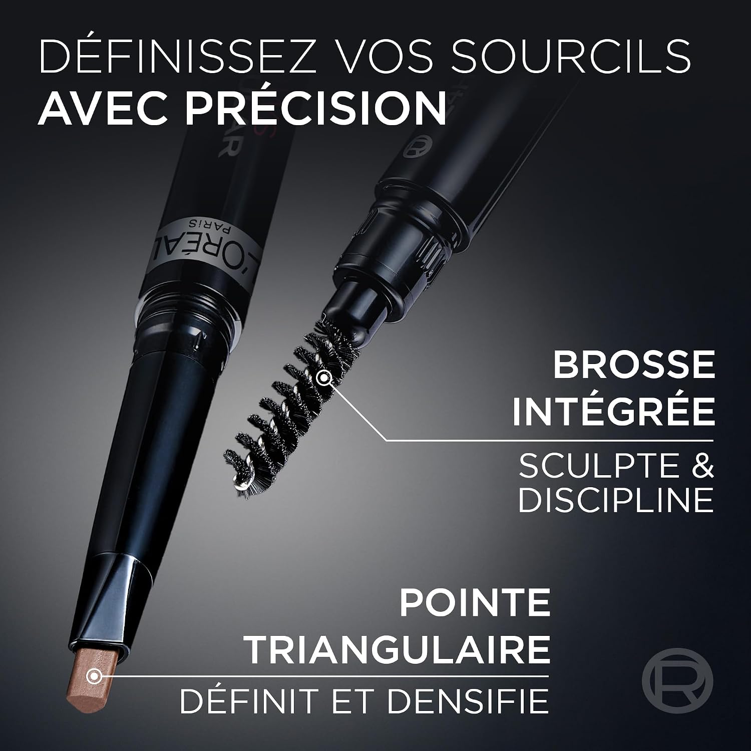 L’Oreal Paris Infallible 24H Brow Filling Triangular Pencil- 3.0 Brunette, 1g