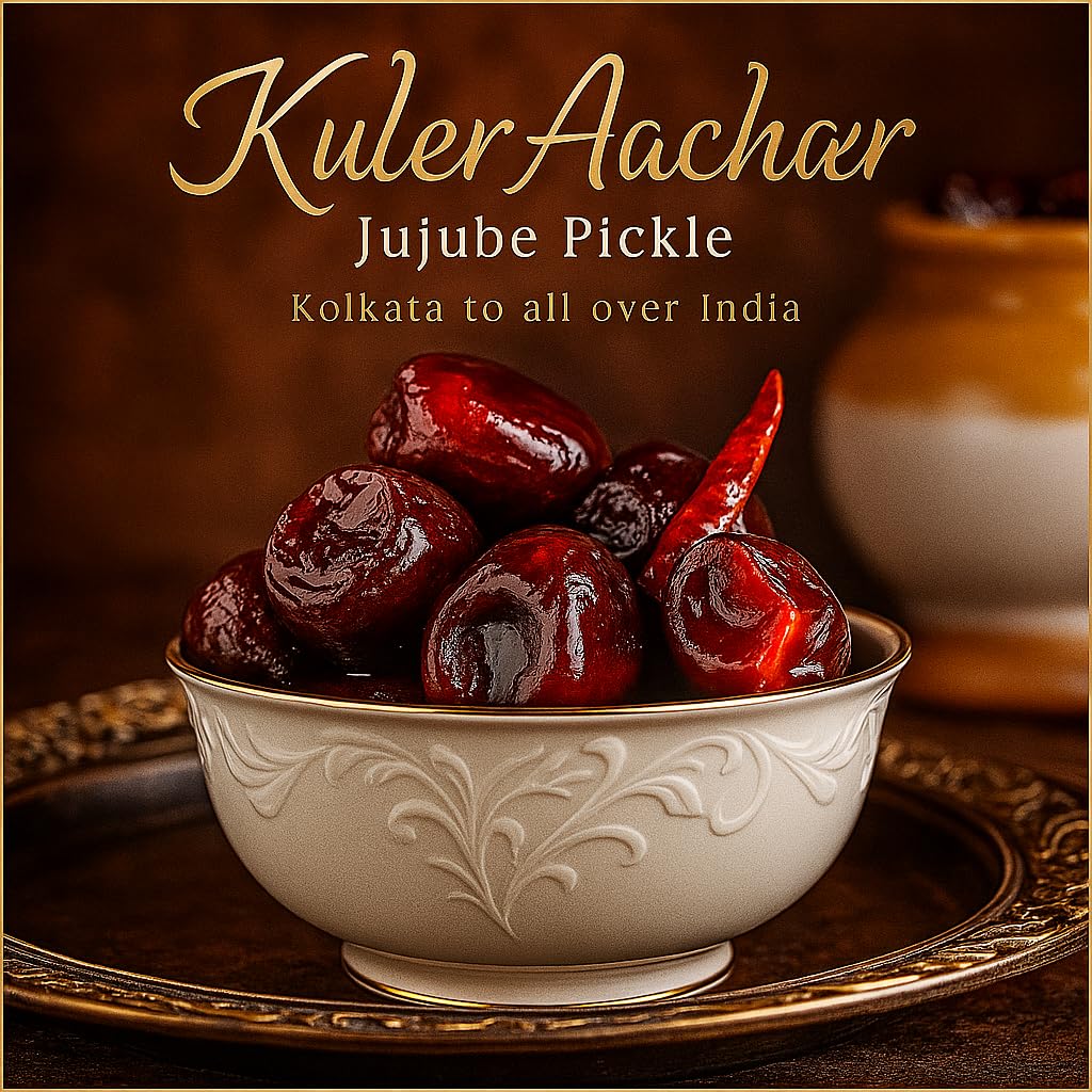 BANGLARMISTI Topa Kuler Aachar 250g | Authentic Bengali Sweet & Sour Jujube Pickle | Traditional Homemade Aamli Kula Achar | Preservative-Free & No Artificial C