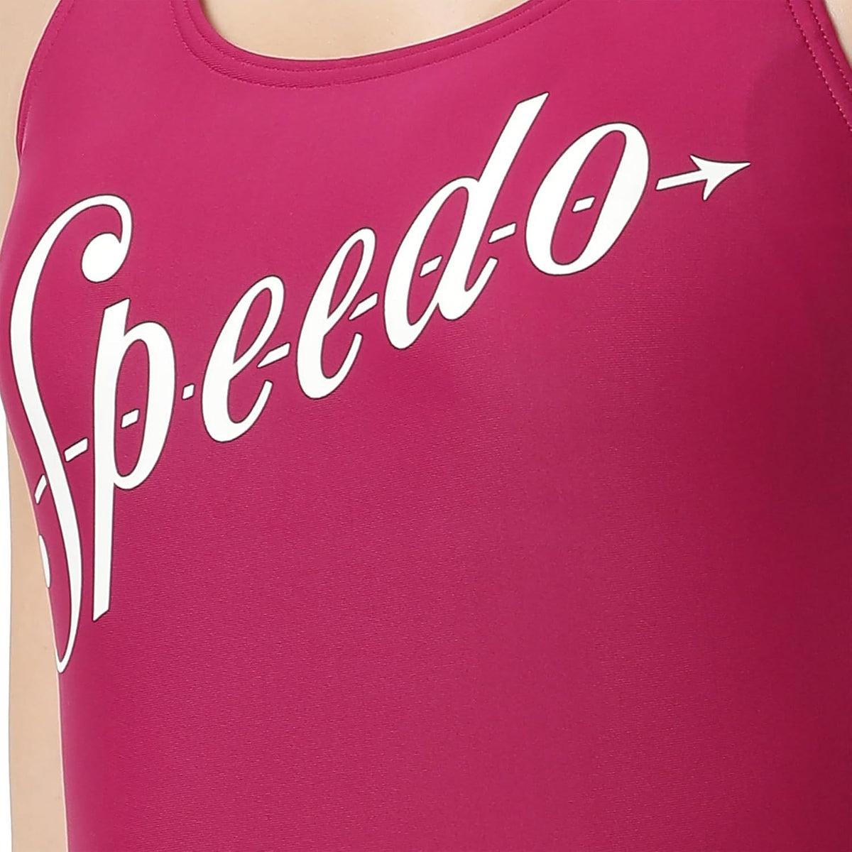 Speedo Women's Heritage Logo Racerback One Piece V-Cut Swimming Costume Swimwear