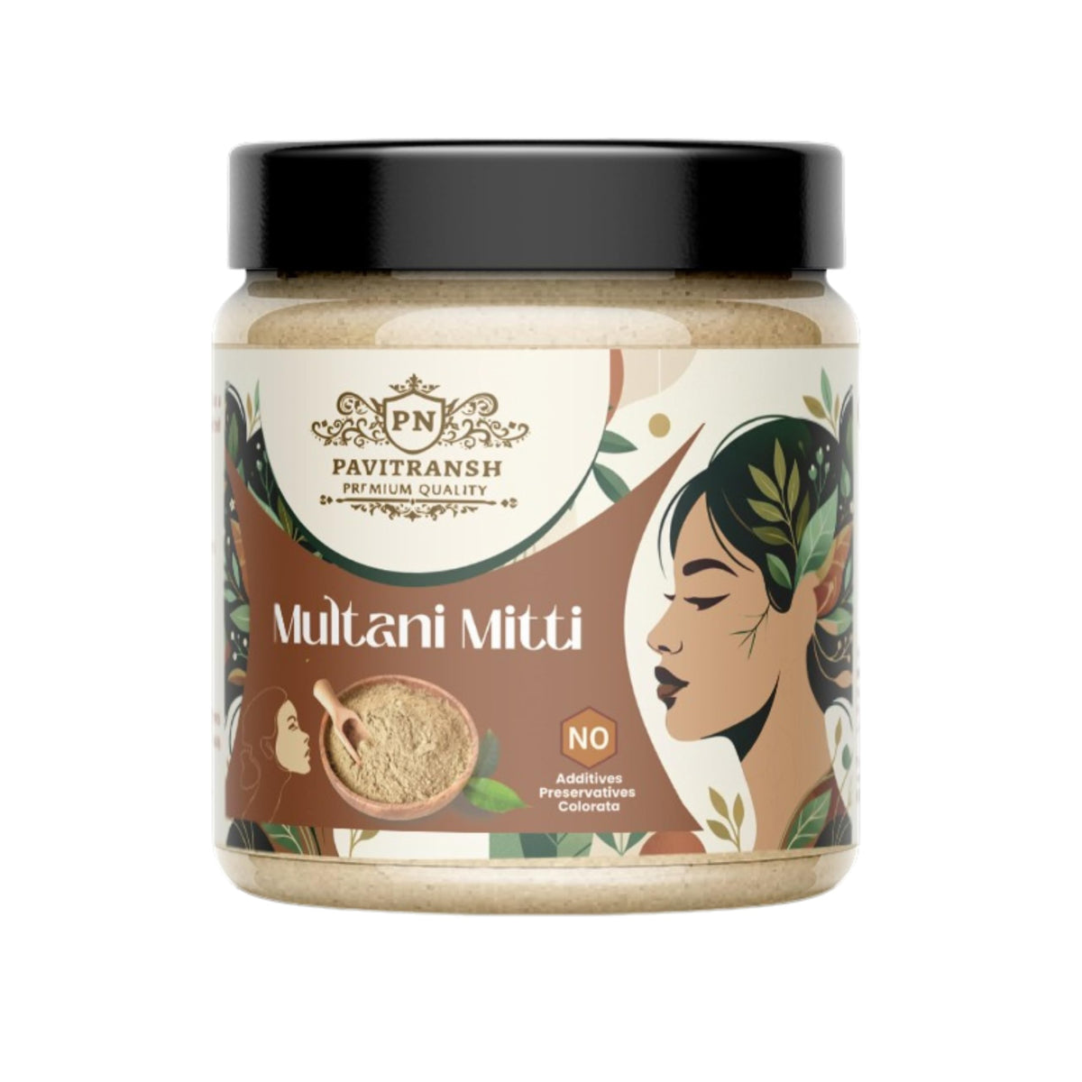 Multani Mitti Powder 400g | 100% Natural & Pure Fuller's Earth Powder | Herbal Face Pack for Glowing Skin | Acne & Pimple Care | Blackhead Removal | Open Pore C