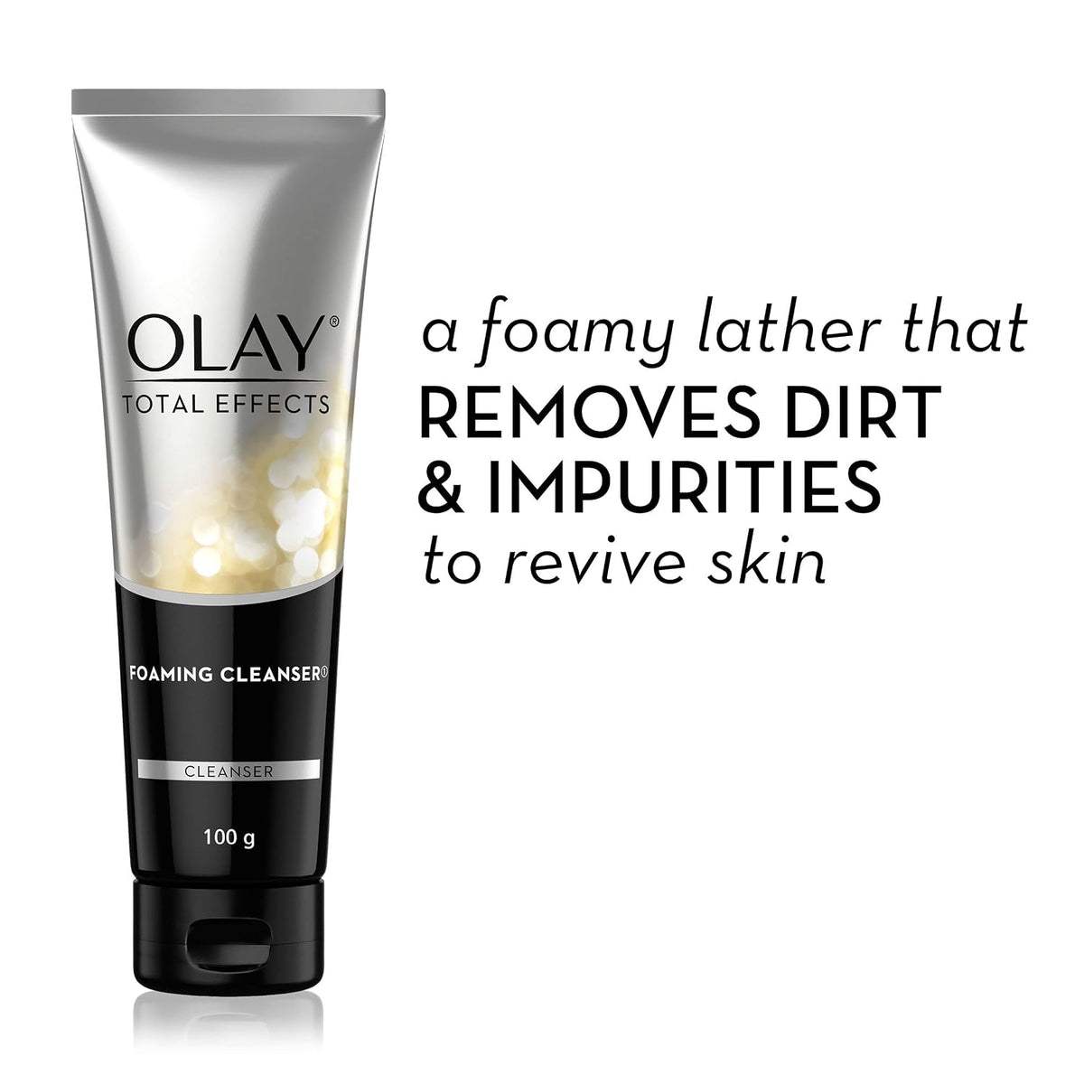 Olay Total Effects Foaming Cleanser, 100g 100 g (Pack of 1) Total Effects Anti Ageing Face Wash Cleanser