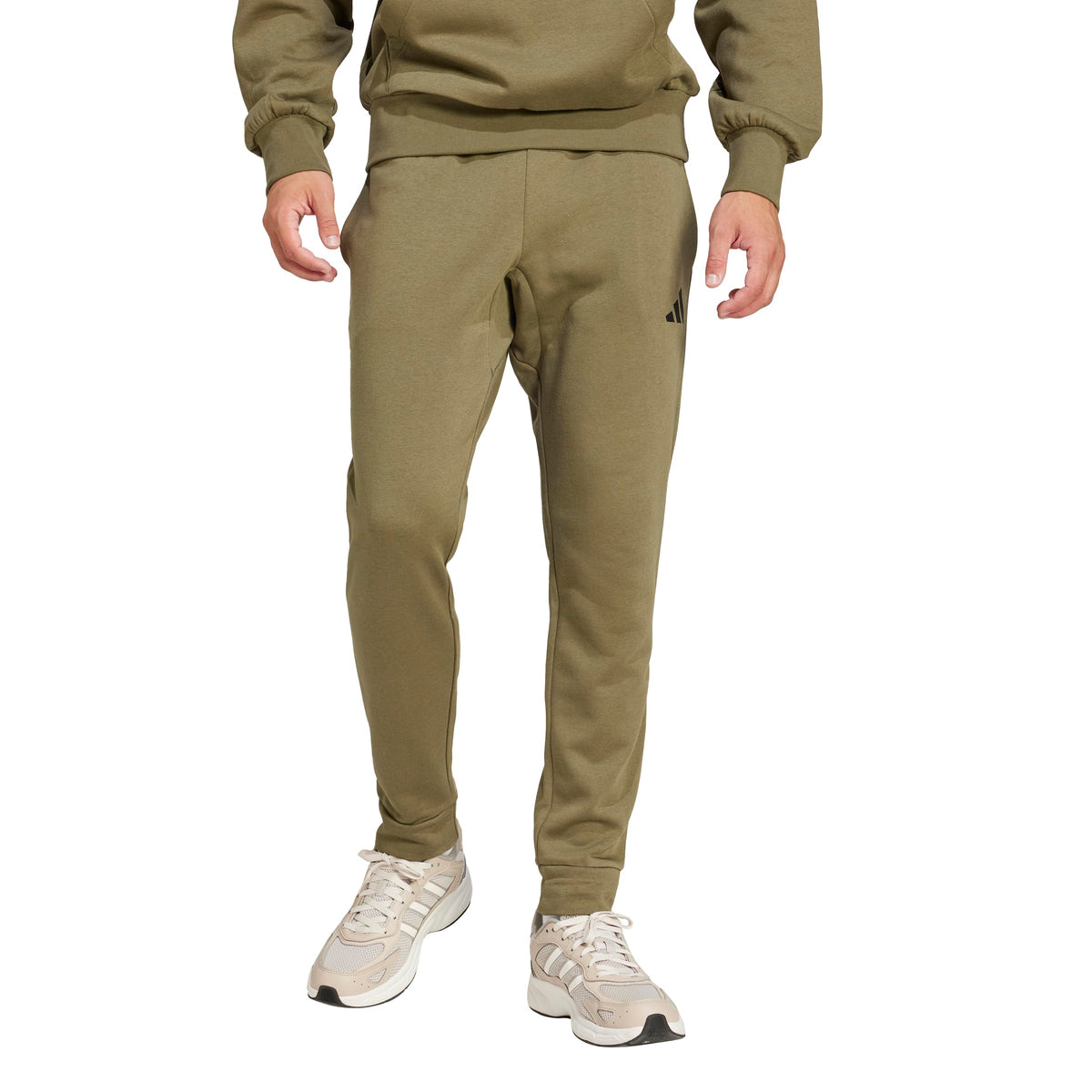 adidas Mens Sportswear Pants | M FEELCOZY Pant | Green | M Olive Strata/Black