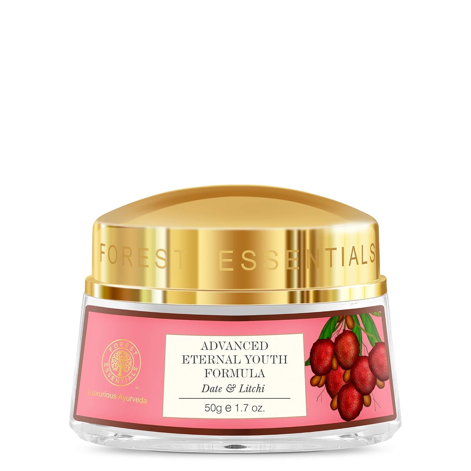 Forest Essentials Night Cream with Date & Litchi | Anti Ageing Face Moisturiser for Normal to Dry Skin | Ayurvedic Cream to Firm & Tone