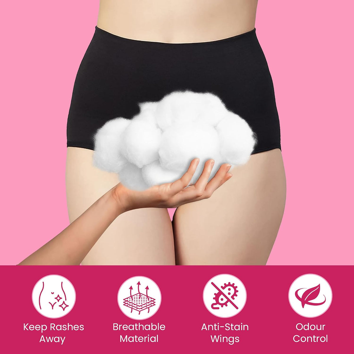 Velora Soft Feel & Rash Free Pack of 1 Trifold Sanitary Pads| XL - 280MM | 40 Pads | Sanitary Pads for Women and Girls, Quick Absorption, Heavy Flow Champion, S