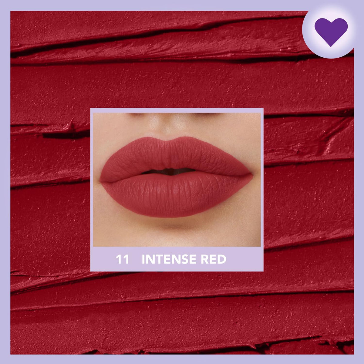 Blue Heaven Love Capsule Powder Matte Lipstick Infused With Vitamin E & Castor Oil for Intense Hydration| High Color Payoff| Matte Finish| Long Lasting Lipstick for women |Intense Red, 4gm