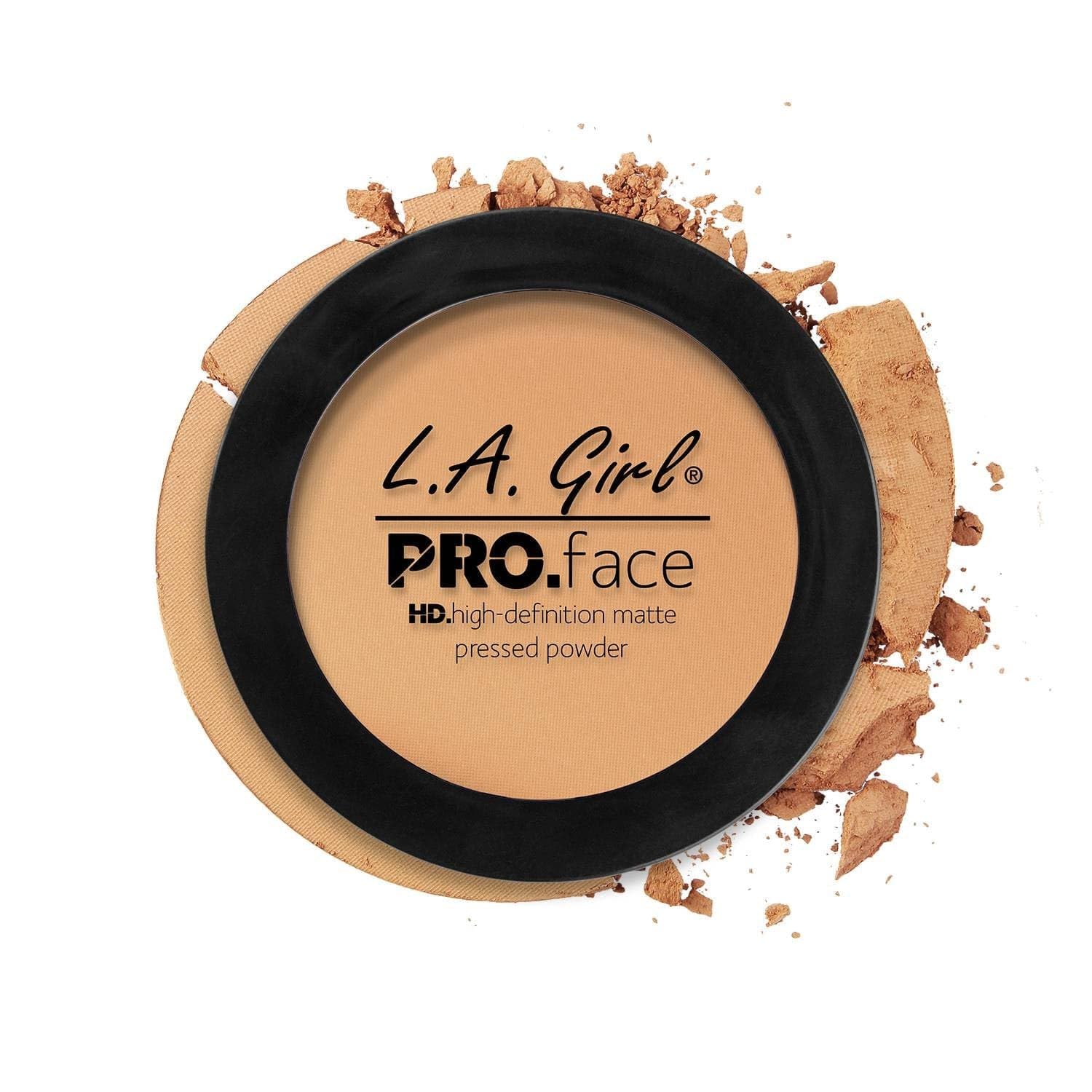 L.A GIRL HD Pro Face Pressed Powder, 8 Hr Long Stay, Smooth, Blendable, Smudge Proof, Water Proof, Matte, Classic Tan-7g