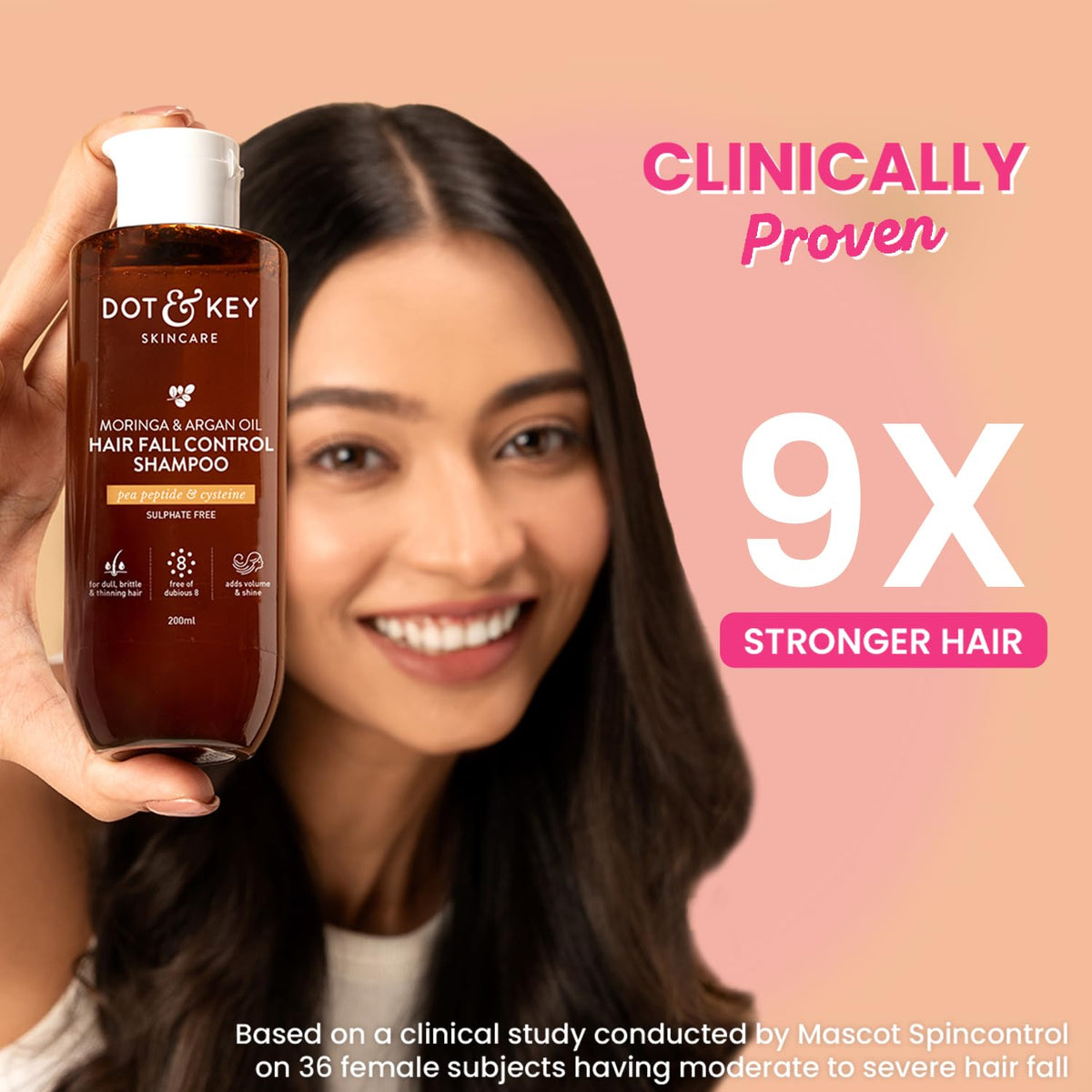 Dot & Key Moringa Argan Shampoo & Conditioner Combo | Shampoo 200ml, Conditioner 120ml