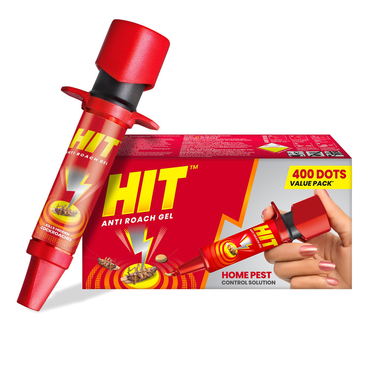 Hit Anti Roach Gel - Cockroach Killer (20G) | Kitchen Safe | Odourless | Fast And Convenient, Pack Of 1 20 g (Pack of 1)
