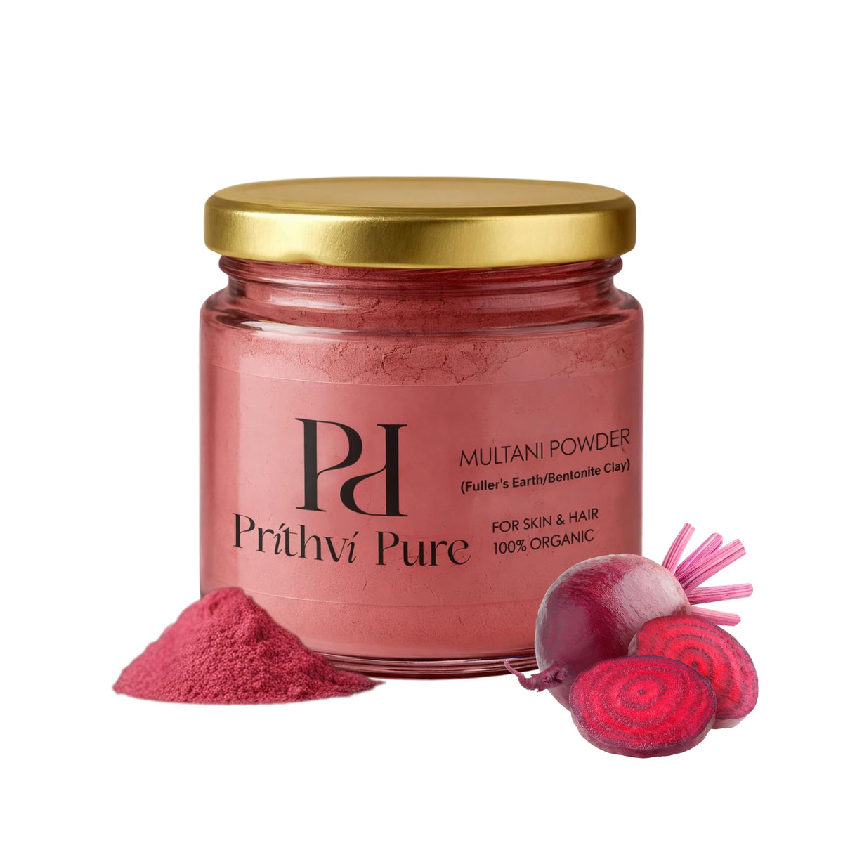 Beetroot Multani Mitti Face Pack 300g | Natural Herbal Face Pack for Pink Glow & Skin Brightening | Oil Control & Deep Cleansing | Ayurvedic Skincare | For Face