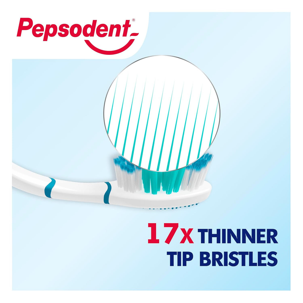 Pepsodent Sensisoft soft bristles manual toothbrush for adults - Pack of 3, Multicolor - for sensitive teeth and gums
