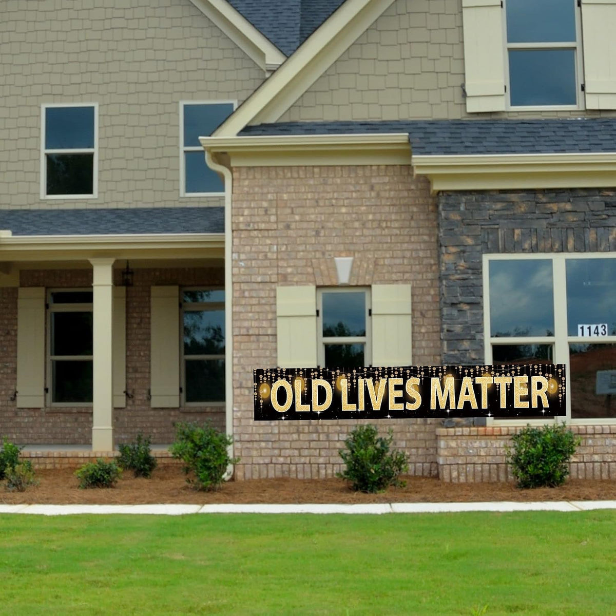 Joyiou Old Lives Matter Birthday Banner Backdrop, Funny Retirement or 40th 50h 60th 70th 80th Birthday Gifts Party Decorations for Men, Unique Gag Gifts Supplie