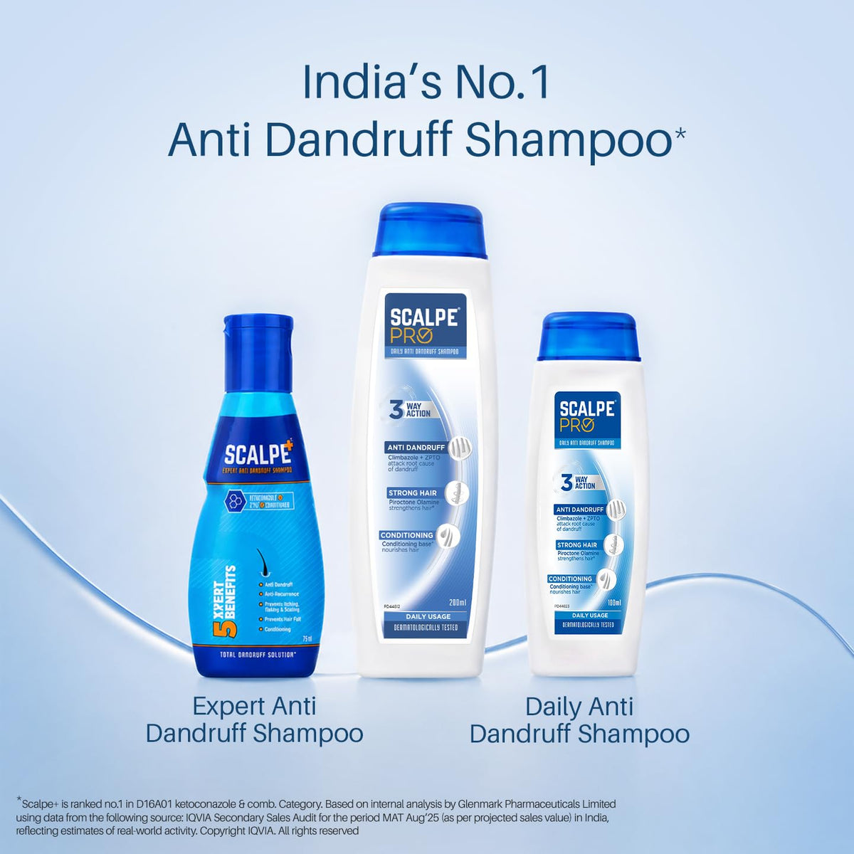 Scalpe Pro Daily Anti-Dandruff Shampoo | Removes Dandruff from Source | Prevents Itching & Irritation | Scalpe Science | Climbazole Formulation | Dermatological