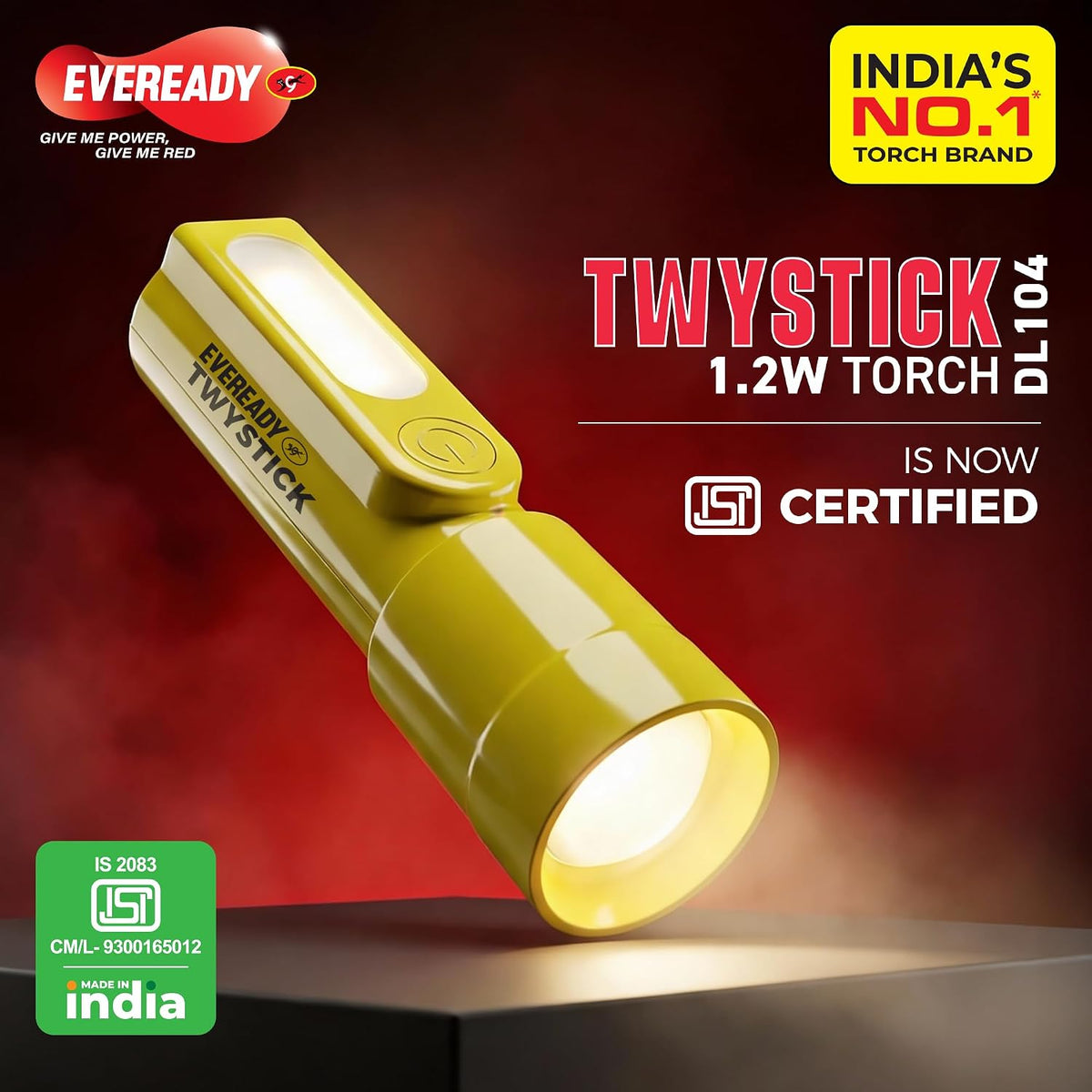 EVEREADY DL 101 Minimight, 1W Rechargeable Emergency Torch + 2W Sidelight 1 Minimight|DL101