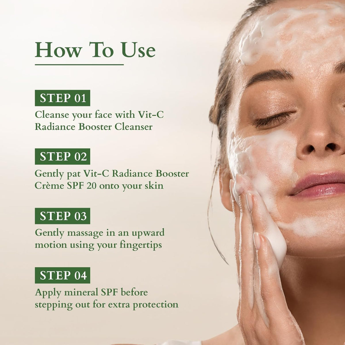Lotus Organics+ Brightening De-Tan Face Pack 100G+Vitamin C Radiance Booster Face Cleanser 100gm