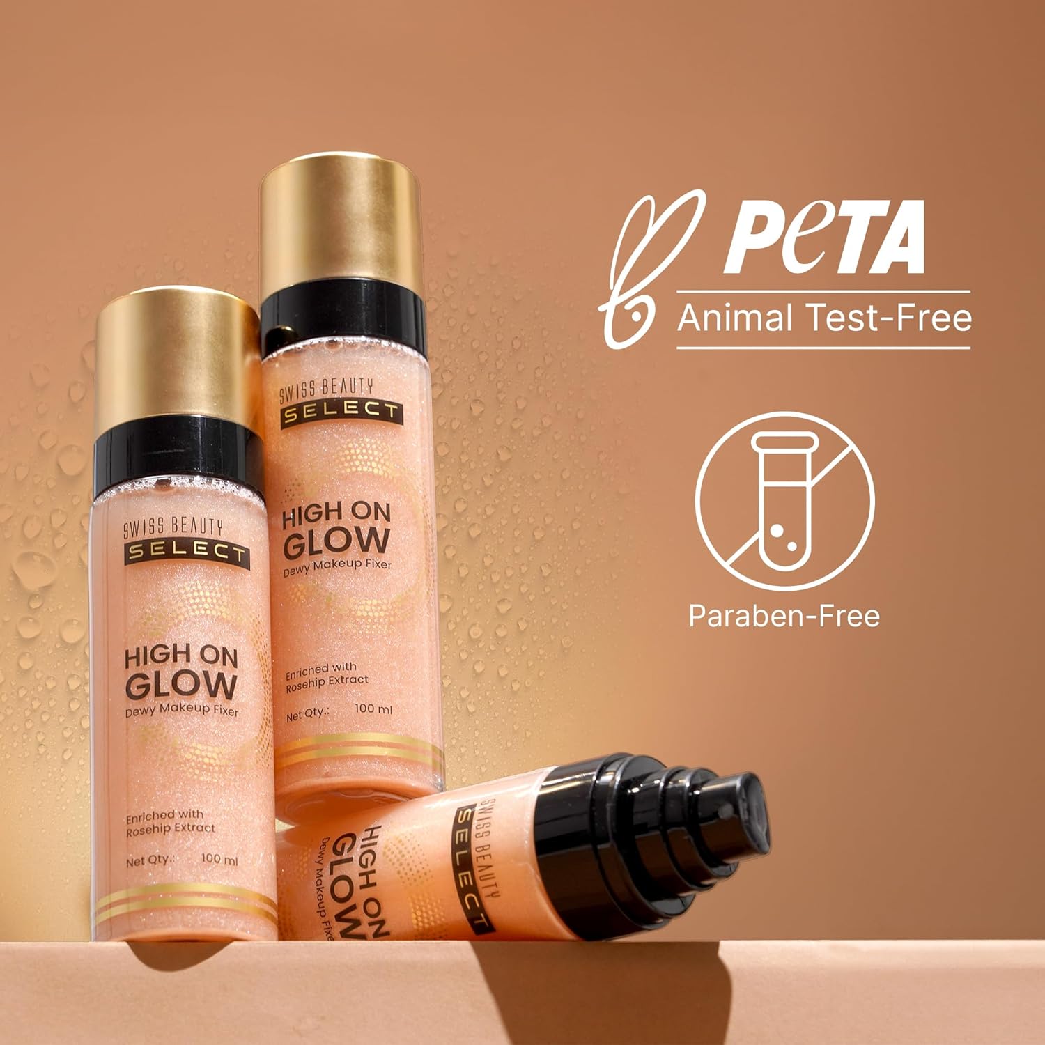Swiss Beauty Select High on Glow Hydrating Fixer with glass-like glow | Non- Sticky & Quick Drying | 100ml