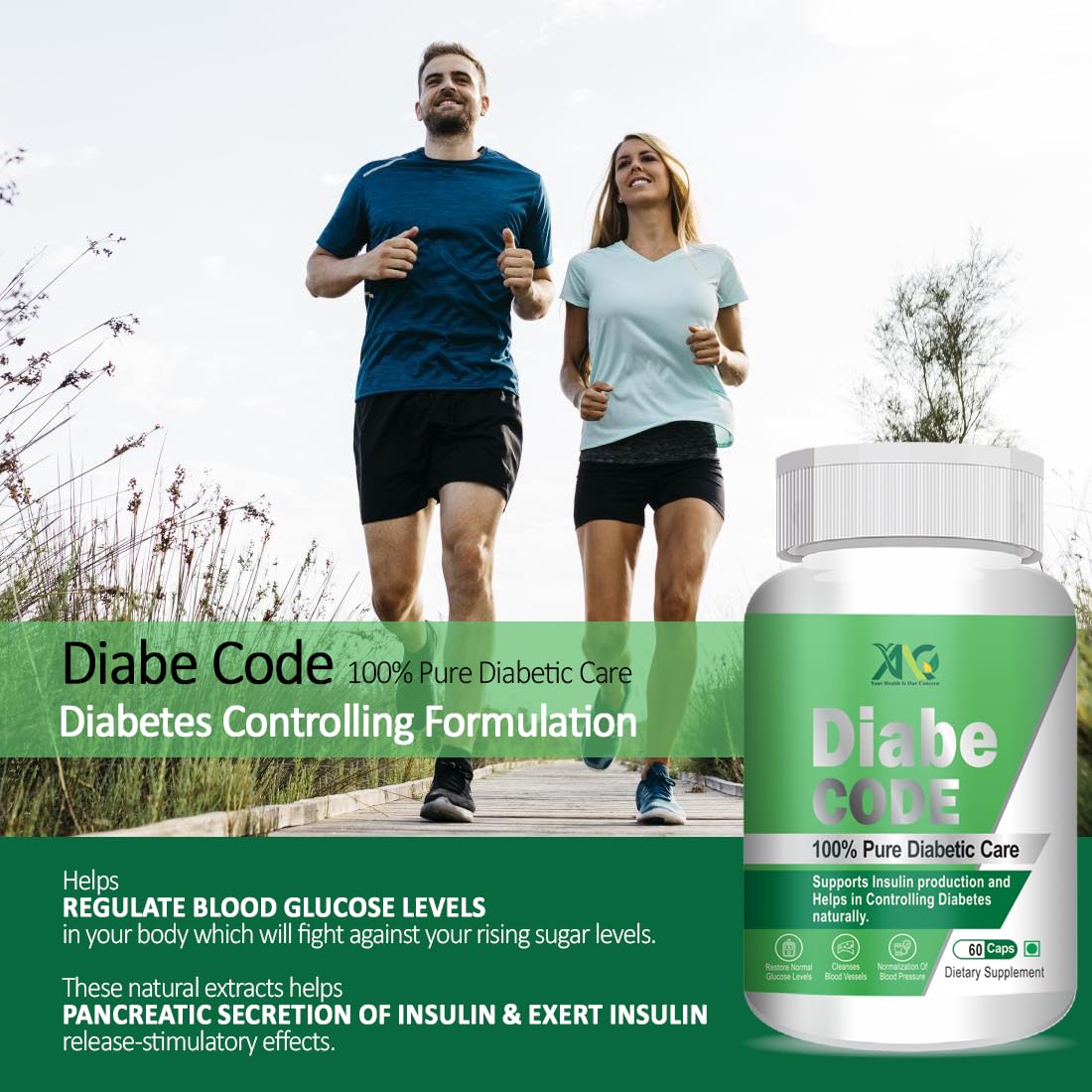 ANC DiabeCode 60 Capsules & Insulix 60 Capsules Support Endocrine Health & Diabetes Control Insulin Resistance | Supports Healthy Energy | Normalize Blood Sugar