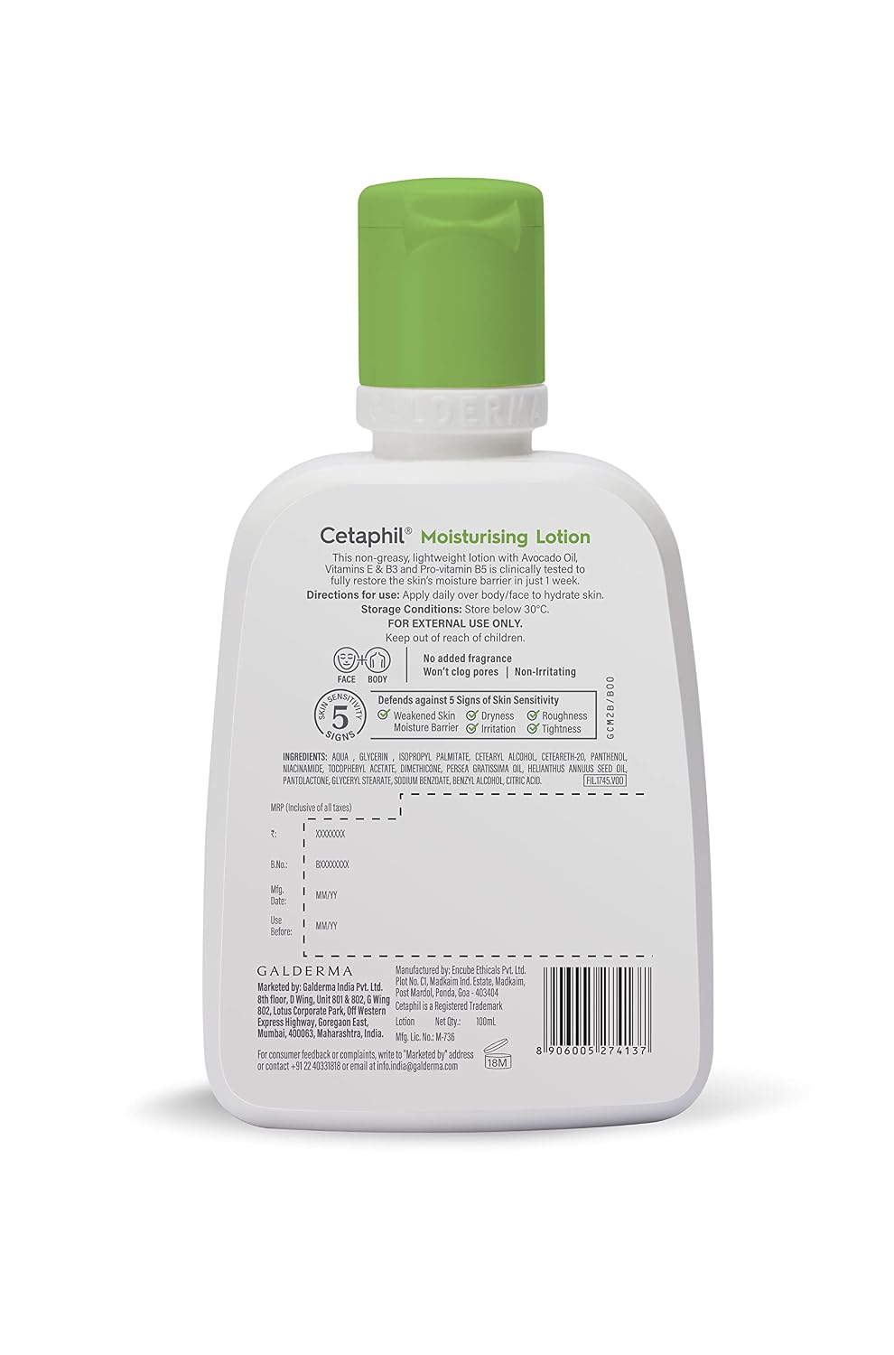 Cetaphil Moisturising Lotion 100ml and DAM 100g Combo