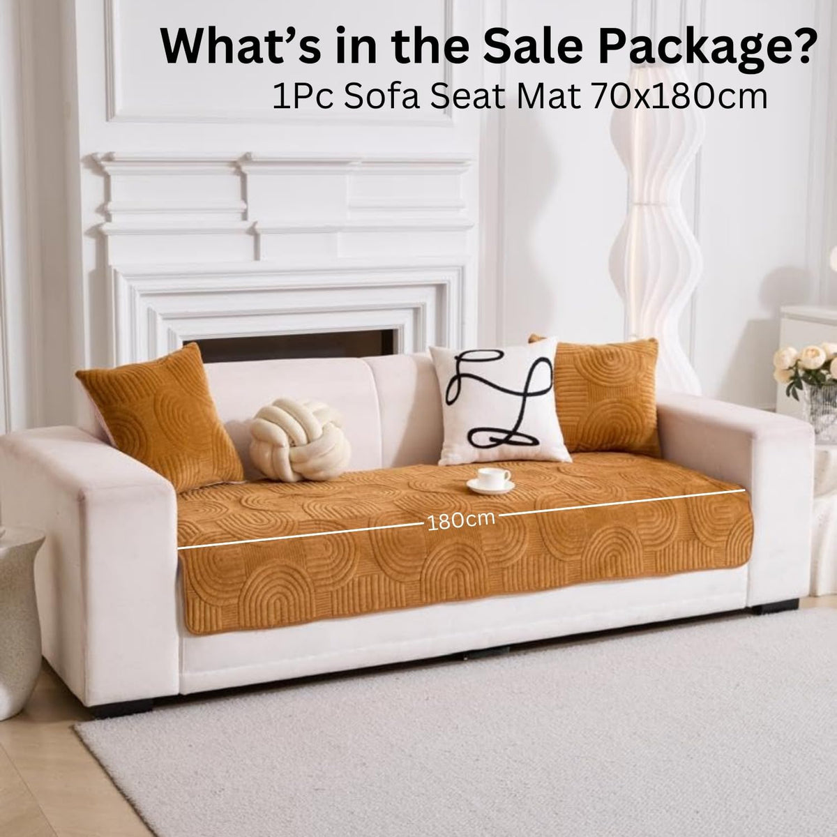 HOMETHREADS Couch/Sofa Covers | Luxurious Slipcover Solutions for Sofas, Armchairs, and Loveseats (Grey_Coco, 1 Seater Large| 70x90cm) Grey_Coco 1 Seater Large|