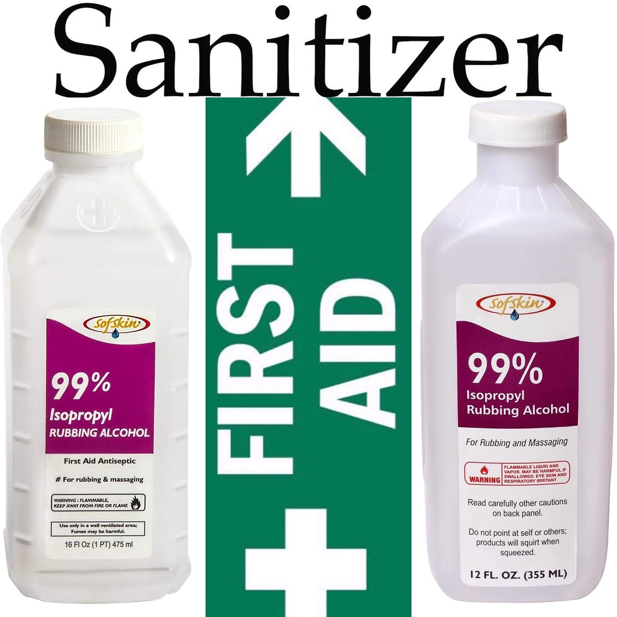 (American Brand) Premium Anti Virus 99% Pure & Distilled, Iso Propyl Alcohol - 475ml (Free Spray Bottle)