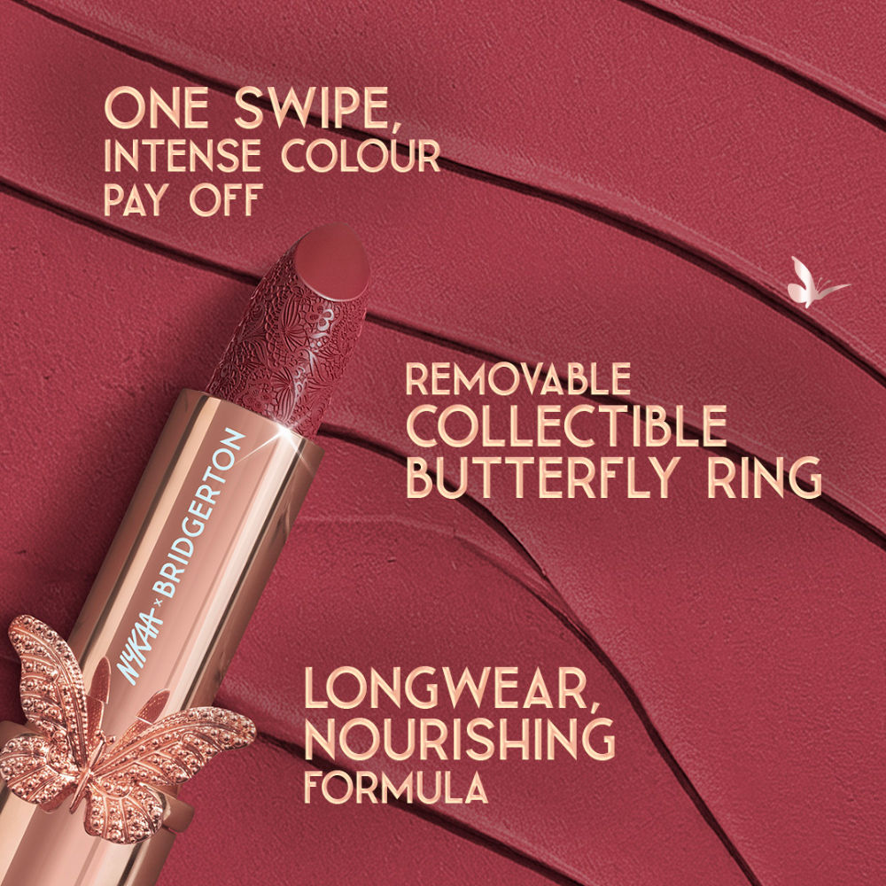Nykaa Cosmetics X Bridgerton Creamy Matte Longwear Lipstick - Queen's Pick (4.2g)