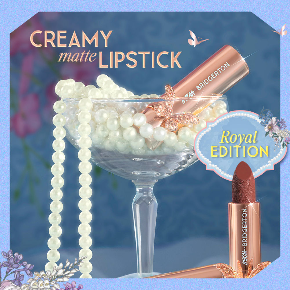 Nykaa Cosmetics X Bridgerton Creamy Matte Longwear Lipstick - Queen's Pick (4.2g)