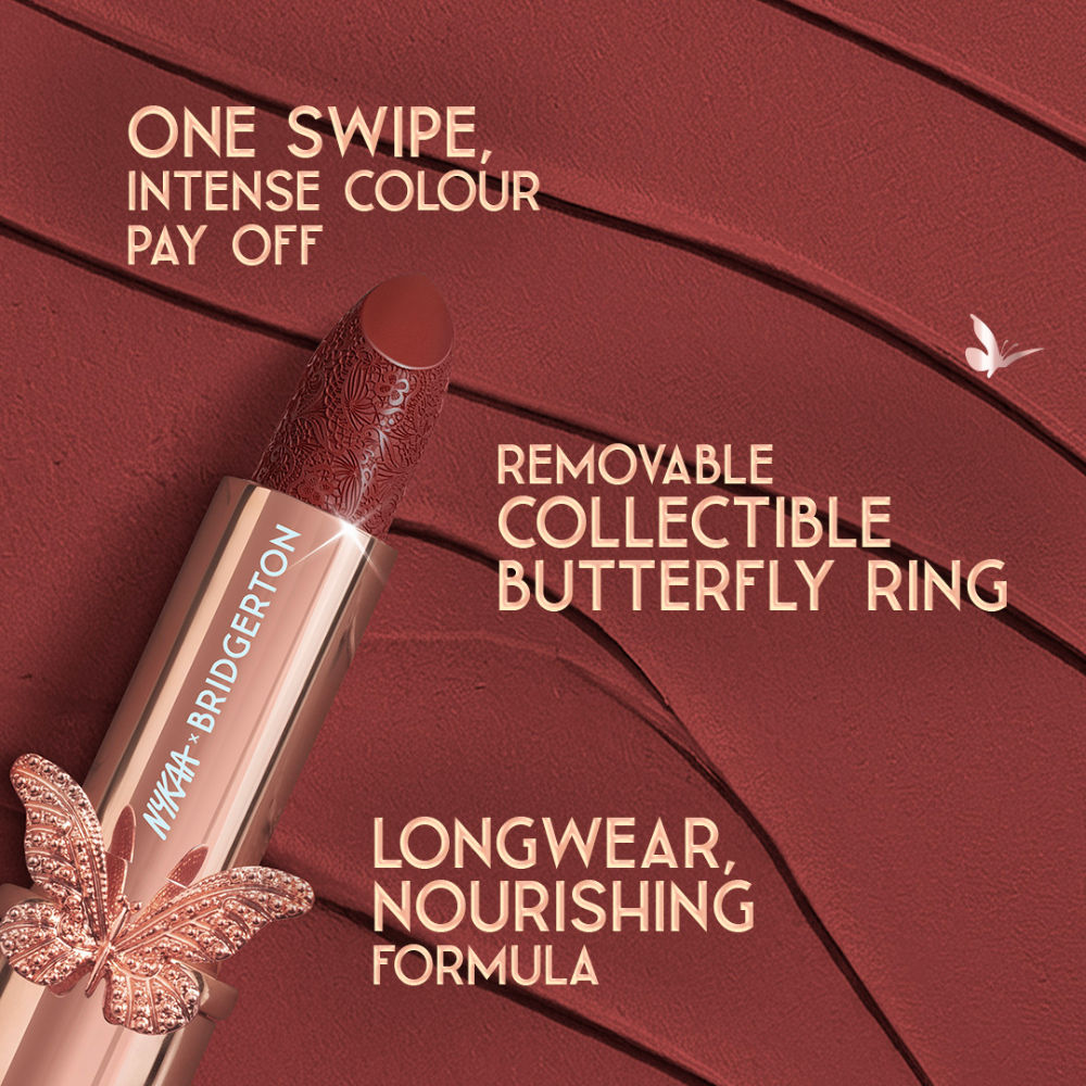 Nykaa Cosmetics X Bridgerton Creamy Matte Longwear Lipstick - Full Bloom