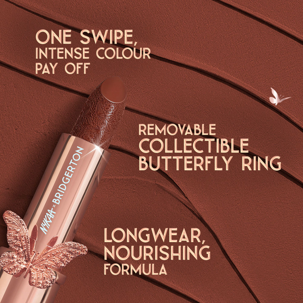Nykaa Cosmetics X Bridgerton Creamy Matte Longwear Lipstick - Ballroom Belle