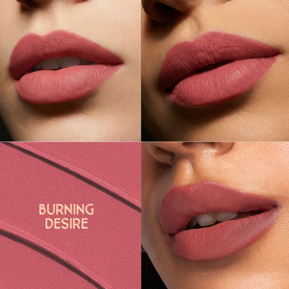 Nykaa Cosmetics X Bridgerton Creamy Matte Longwear Lipstick - Burning Desire